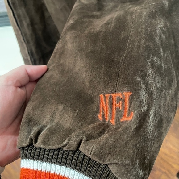 Vintage Cleveland Browns Suede Bomber Jacket – NFL – XL - Picture 4 of 7